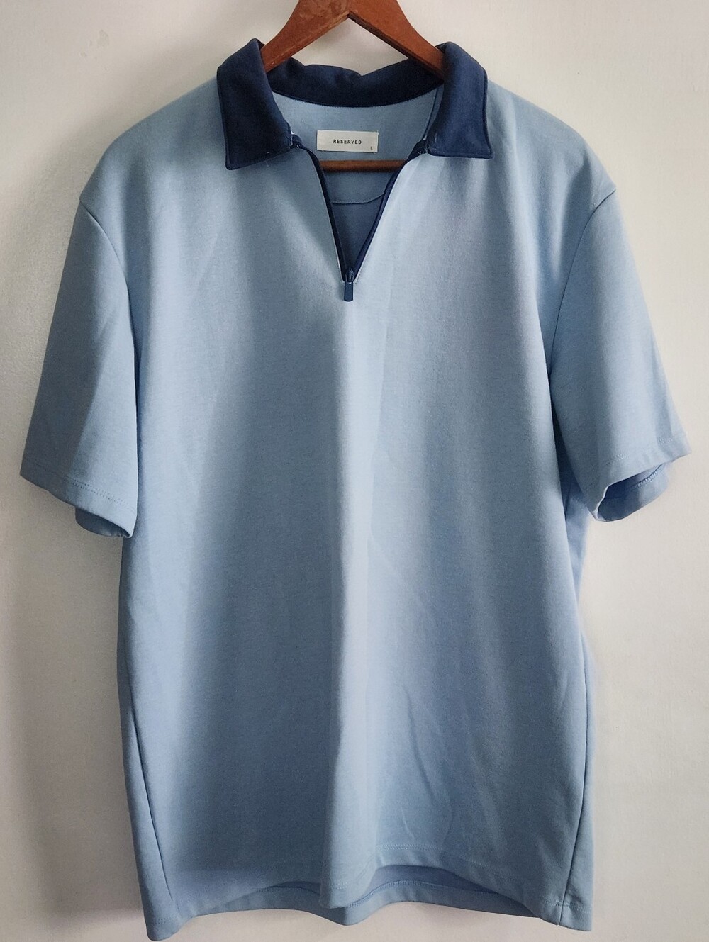 Reserved Polo Shirt Mens Large Blue Preppy Classic Travel Resortwear